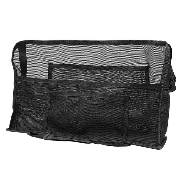 1x Black Nylon Car Truck Seat Rear Pocket Cargo Trunk Storage Net Bag Magic Tape 